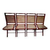 4 folding cane chairs