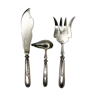 Silver metal fish set, era