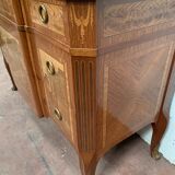Commode a central jump in amaranth wood and rosewood XX century