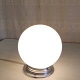 Ceiling light or table lamp with opaline globe, diameter 20cm - mid-20th century.