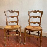 Paire de chaises en chêne