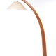 French wooden arched floor lamp from the 1940s
