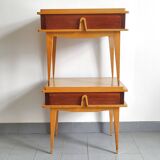 Pair of vintage 1960s bedside tables