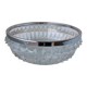 Bowl or glass dish with a metal rim