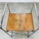 Tabouret pliant cuir et chrome style Bauhaus
