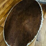 Miroir blanc ancien sculptés de roses bois