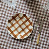 La Redoute x Selency lot de 4 assiettes dessert marron