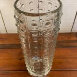 Cylindrical glass vase