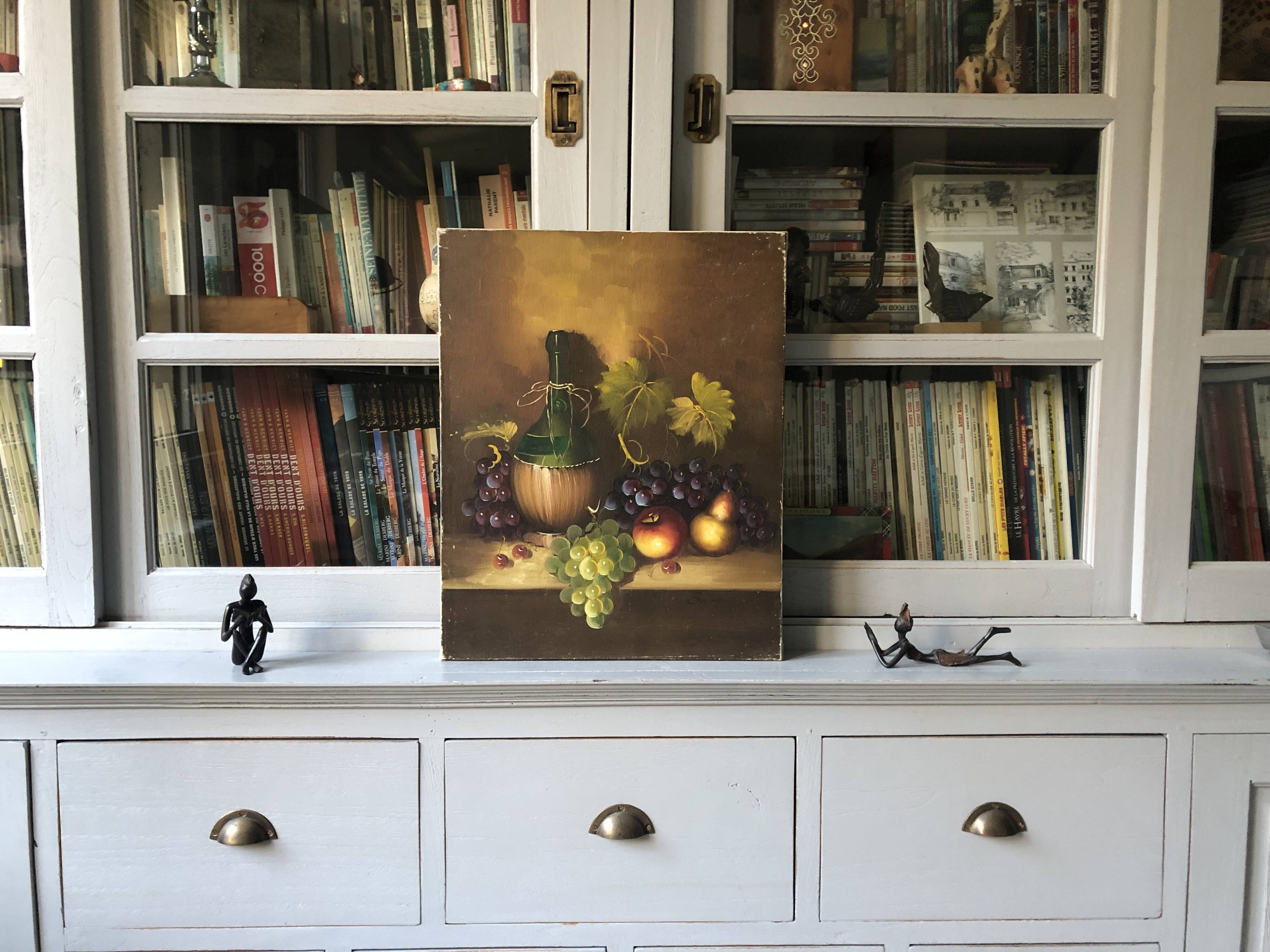 Still life painting with fruits