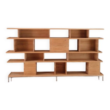 Ethnicraft solid oak library design