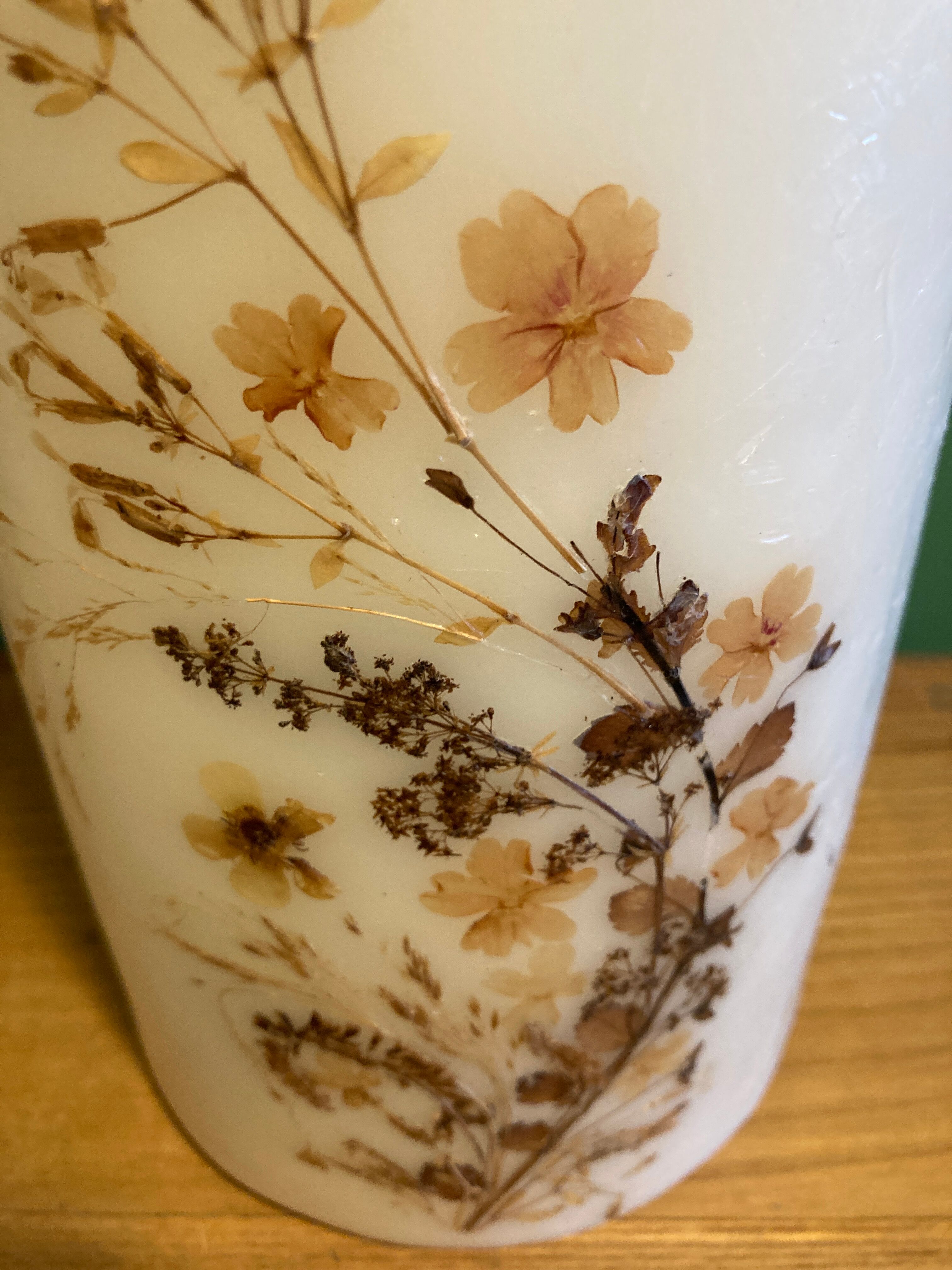 Vintage wax herbarium lamp