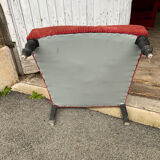 English velvet armchair