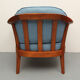 Fauteuil des années 1960 en cerisier bleu, Wilhelm Knoll