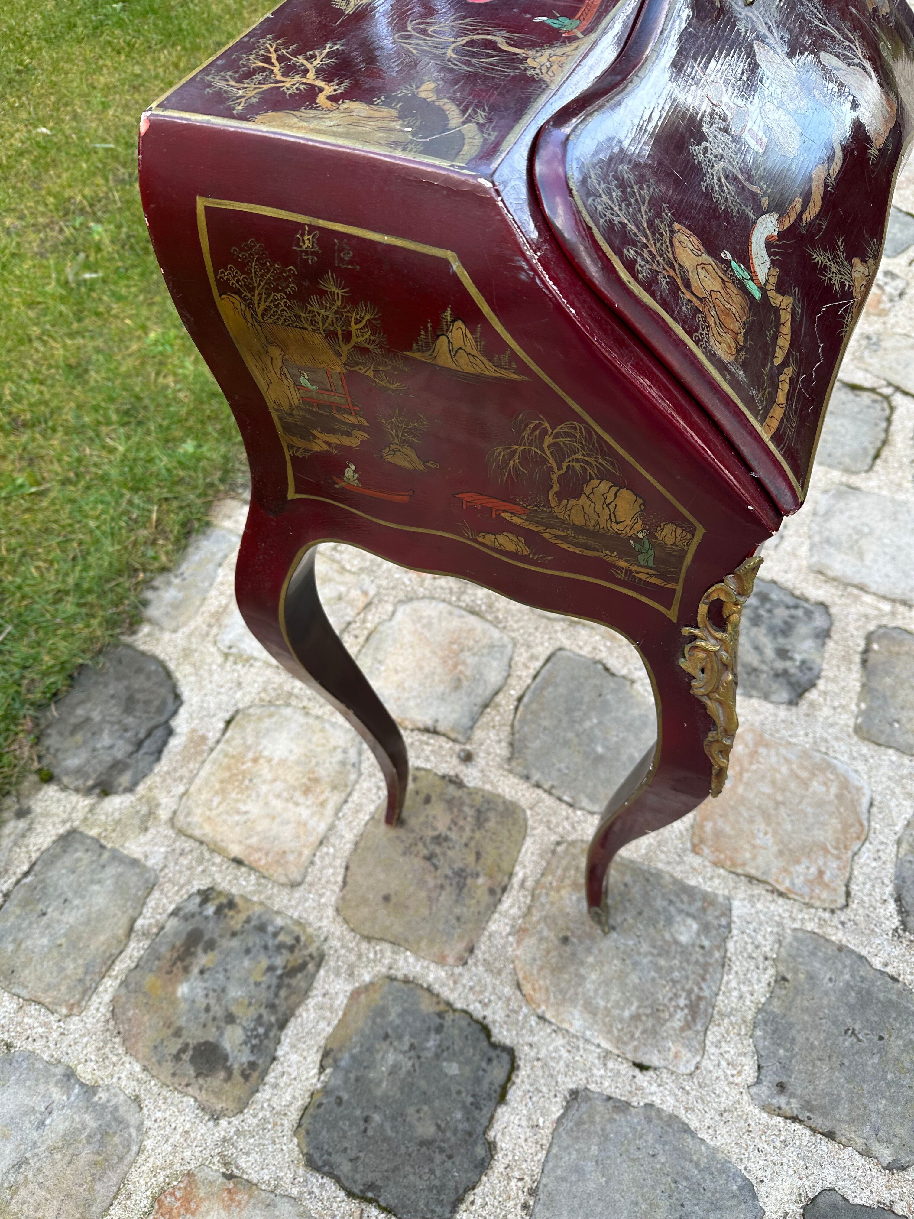 Slope desk - Louis XV style - Chinese lacquer