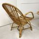 Audoux-Minnet rattan lounge set, 2 armchairs and table 1950-1960