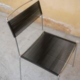 Black vintage scoubidou chair