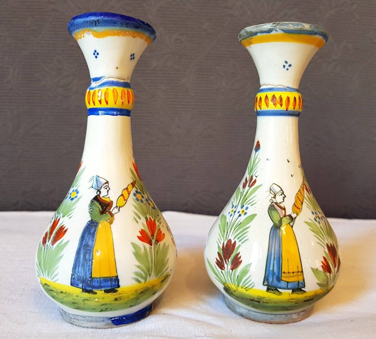Paire de vases HR Quimper