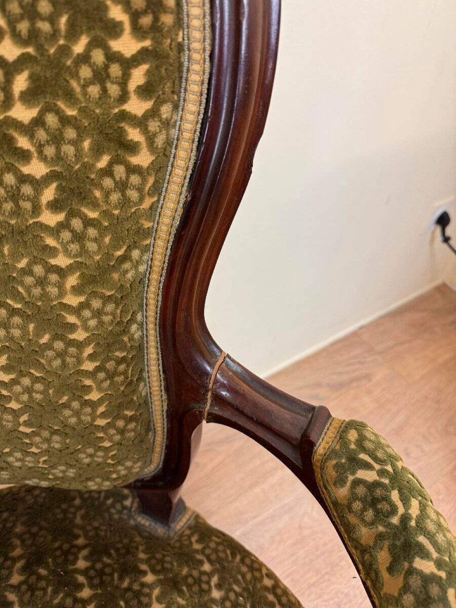 Paire de fauteuils style Louis XV en acajou époque XIXeme