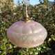 Art Deco pendant lamp in pink frosted glass