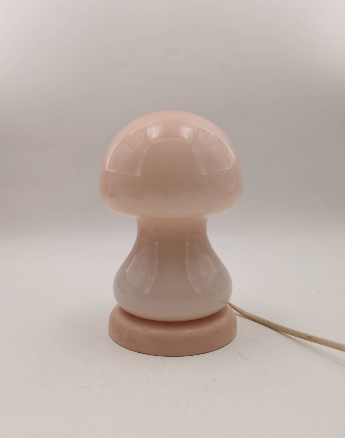 Vintage pink mushroom lamp Murano glass 80's