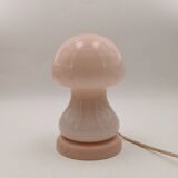 Vintage pink mushroom lamp Murano glass 80's