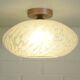 Vintage Murano Glass Sconce Lamp / Unique Light Fixture / Semi Flush Mount