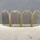 Antique brass fireplace screen from the 1920s, 4-panel fireplace screen