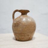 Old glazed terracotta jar