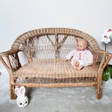 Childrens rattan sofa