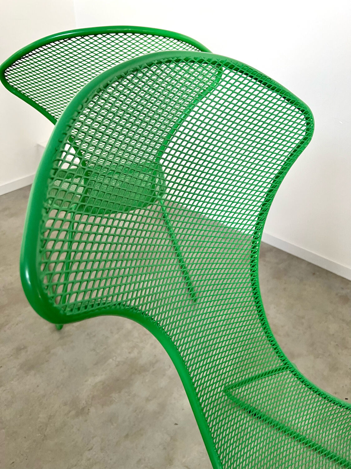 Set 2 armchairs green ikea vintage ps 2012 design wiebke braasch vintage metal