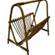 Vintage Rattan Magazine Basket Newspaper Rack 60s Rohe