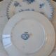 Plate duo Sarreguemines model Flore late 19th century