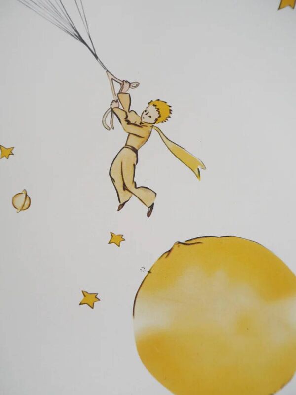 Antoine de Saint-Exupéry : Le Petit Prince en route vers les étoiles, lithographie