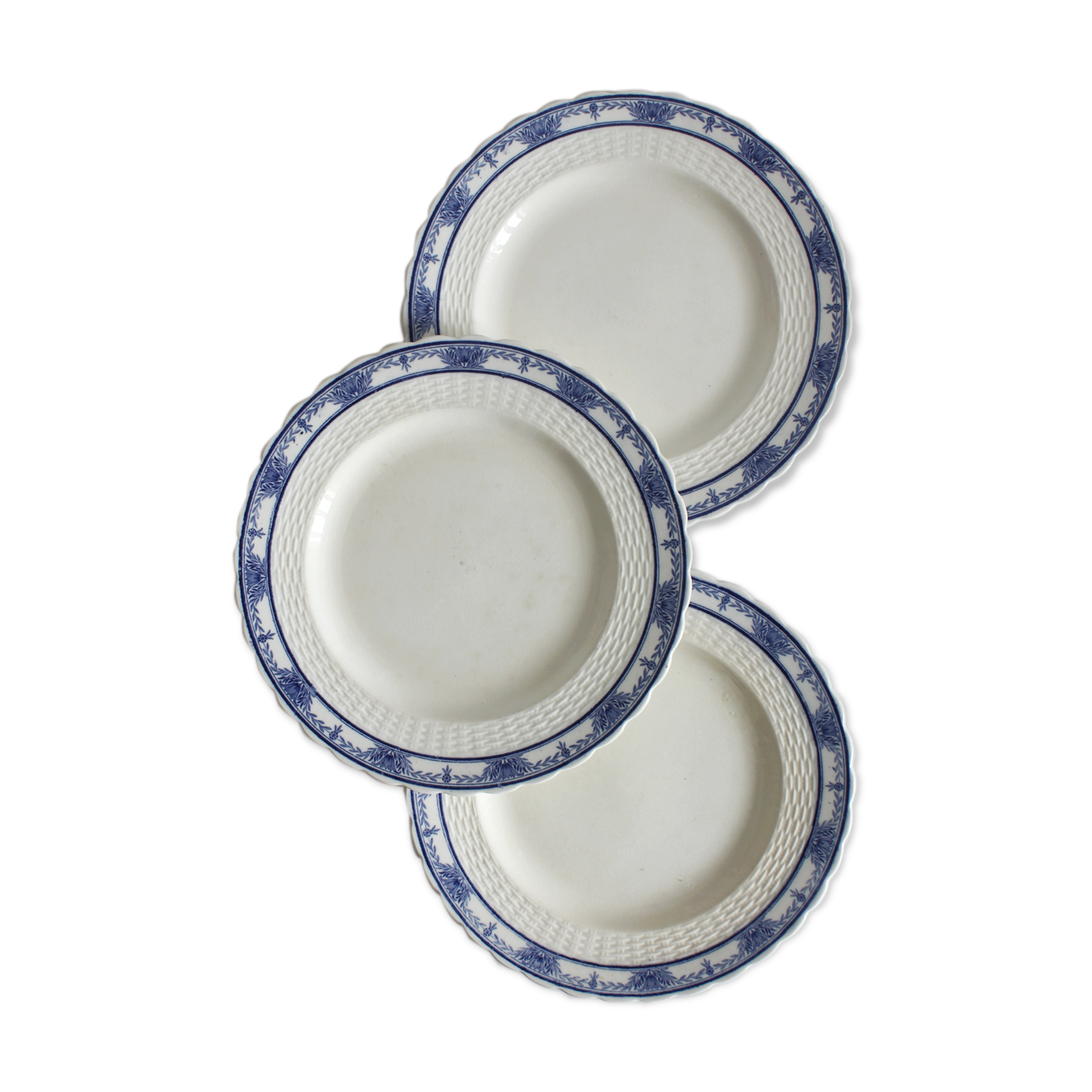 3 Mintons "Greenore" ironstone dinner plates