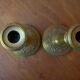 Pair of French neoclassical brass candlesticks, 19th century, 12x29cm