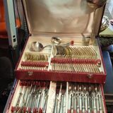 Housewife 64 pieces stainless steel and silver metal nogent