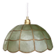 Suspension abat-jour vintage en nacre verte