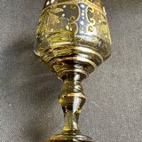 Amber crystal enamel and gilded liquor service