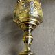 Amber crystal enamel and gilded liquor service