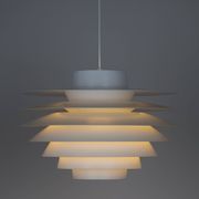Lampe suspendue vintage danoise Verona par Svend Middelboe, Lyfa, 1962