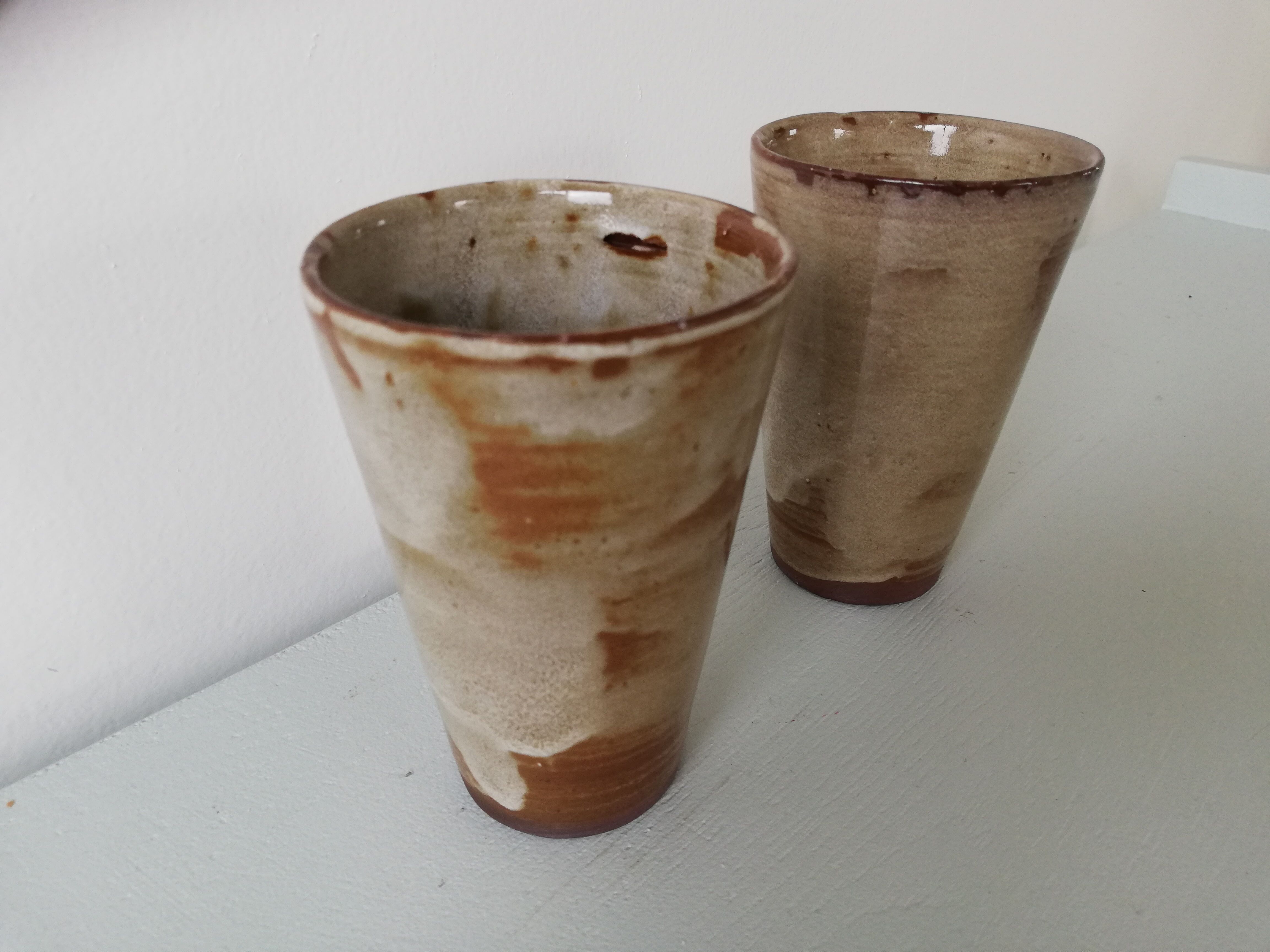 Pair of vintage ceramic cups