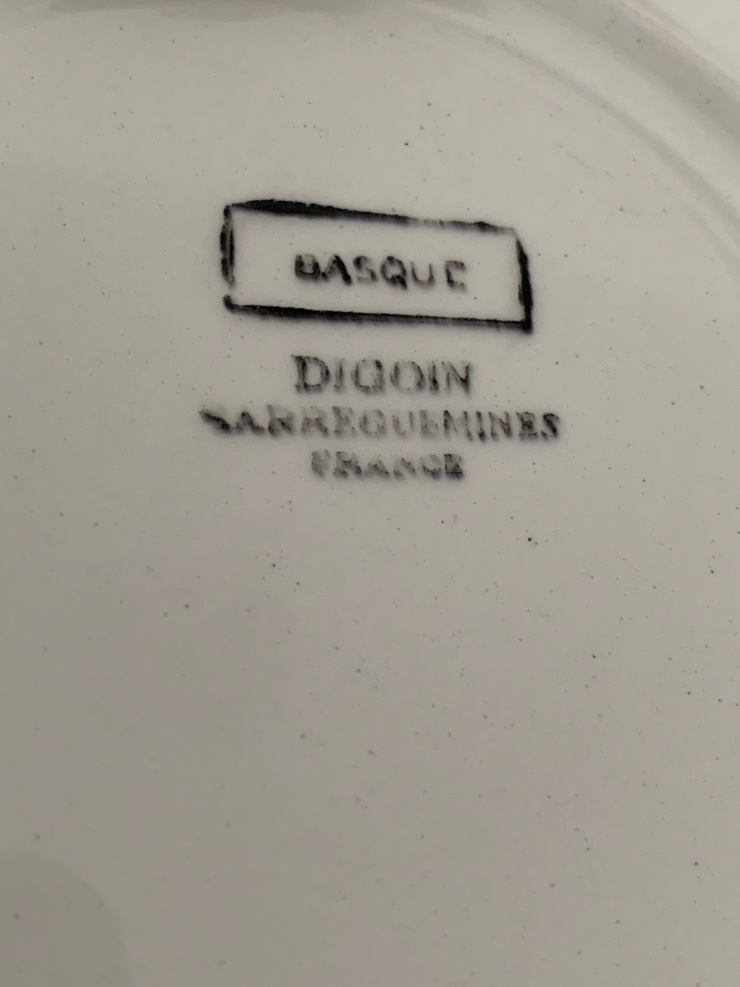 4 Digoin sarreguemines dessert plates, Basque model