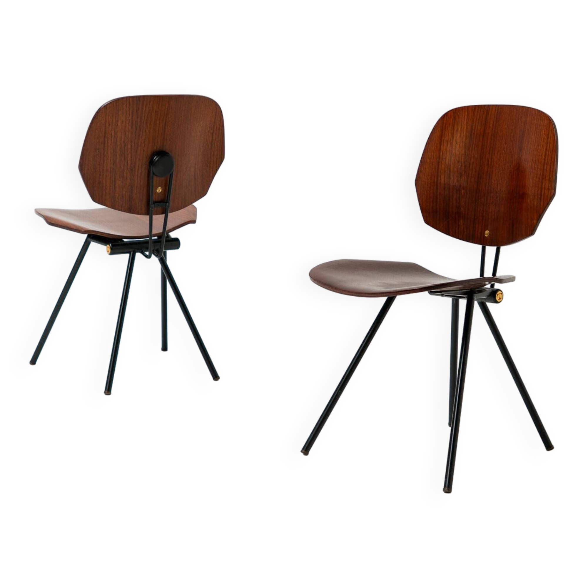 Ensemble de 6 chaises S88 par Osvaldo Borsani pour Tecno, 1956, Italie