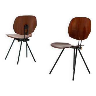 Ensemble de 6 chaises S88 par Osvaldo Borsani pour Tecno, 1956, Italie