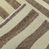 Brown & Beige Striped Turkish Runner Rug, 78x330Cm