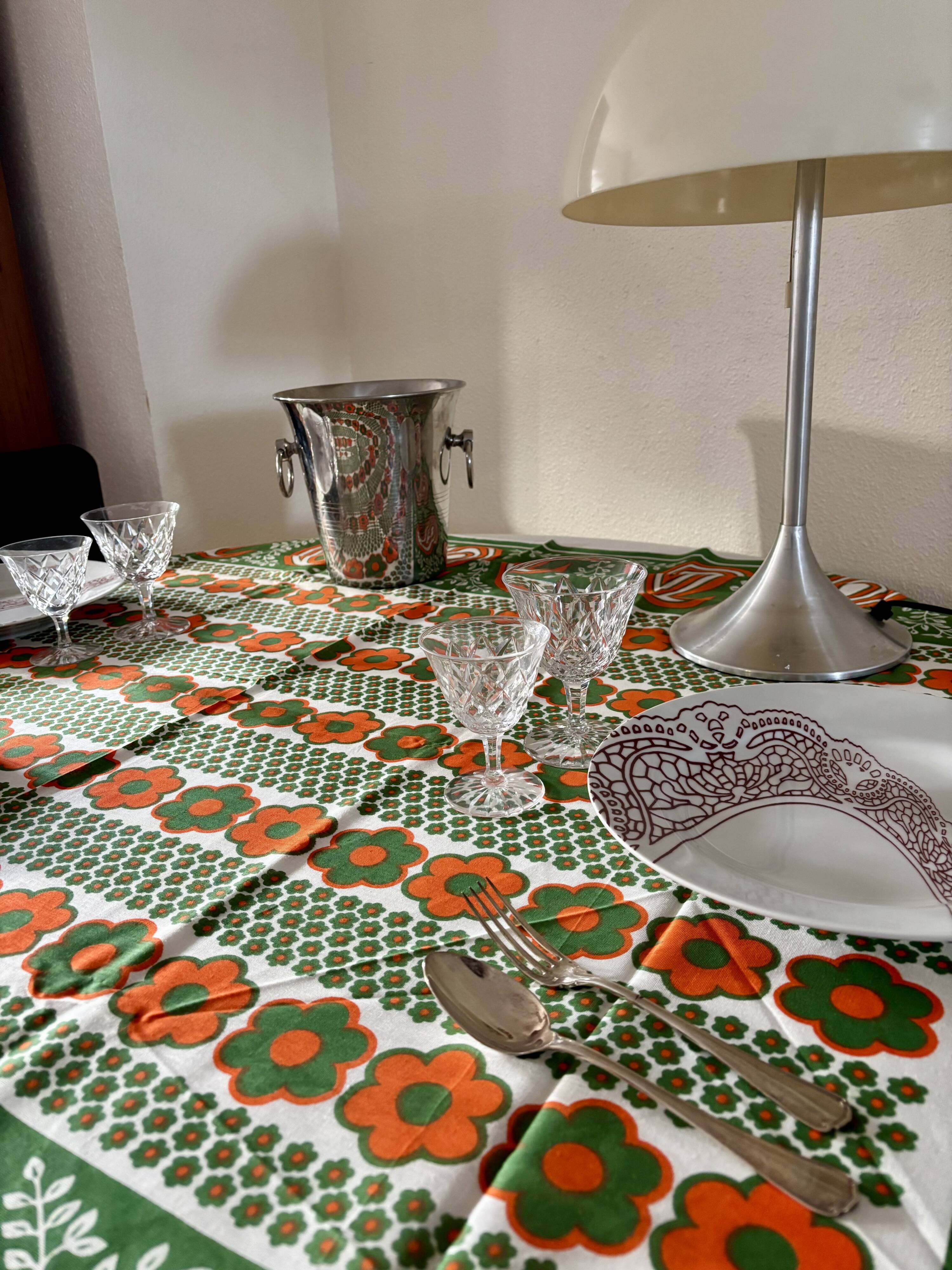 Vintage Malagasy fabric tablecloth