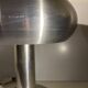 Lampe 'Donut' aluminium brossé, Design Space Age, ca 1960