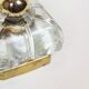 Pair of ice glass and brass wall lamps by Sische