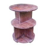 Gueridon art deco library 1930 in oak