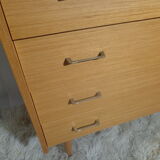 Chest of drawers vintage from the 60s in light wood